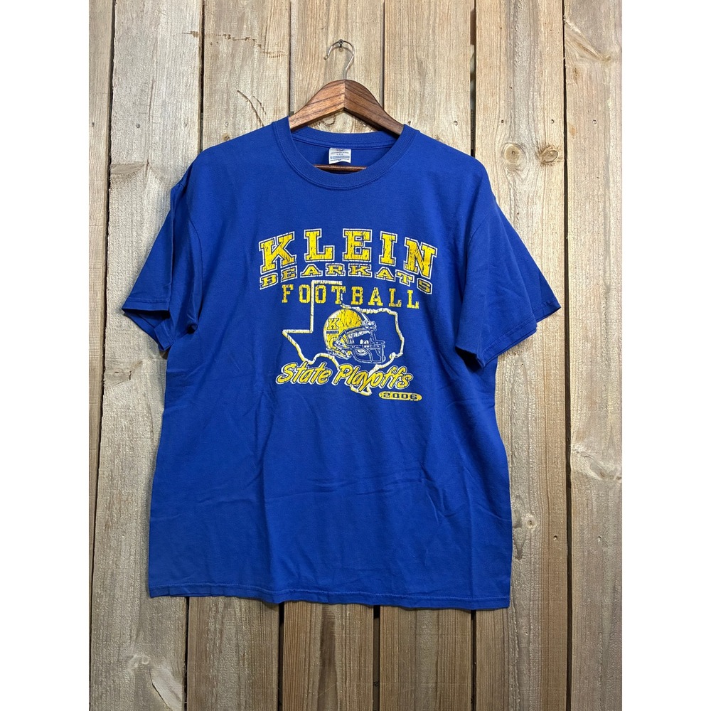 Vintage 2006 Klein‎ Bearkats Football T-Shirt Blue Jerzees Mens Large Texas HS
